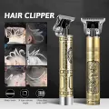 T9 Vintage USB 6500 charging cable with Rechargeable Hair Trimmer metal body Electric Hair Clipper Haircut Machine For Men.