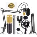 Professional Condenser Microphone Bm 800 With Adjustable Mic Suspension Scissor Arm Shock Mount Clamp And Double-Layer Pop Filter. 