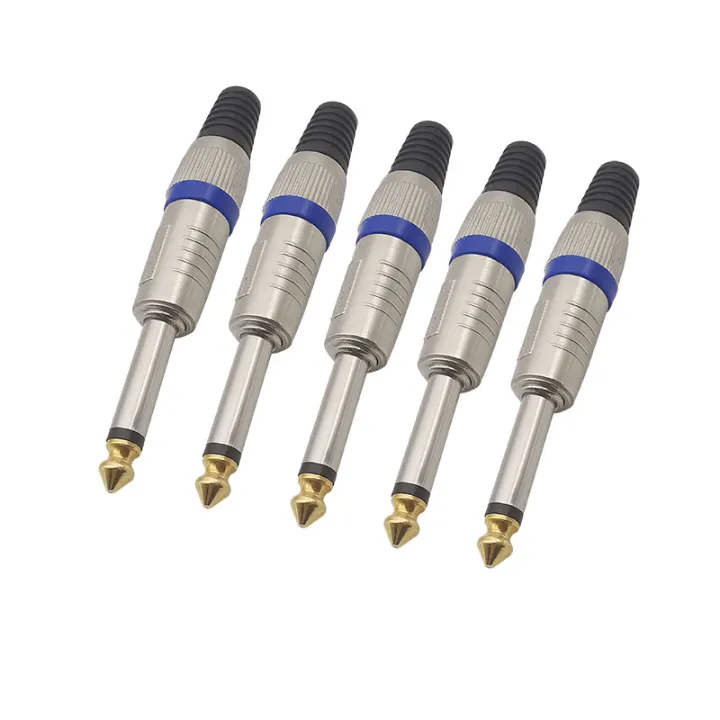 5Pcs/lot%206.35mm%20Male%20Plug%20Mono%20/%20Stereo%20Audio%20Jack%20Plugs%20Connector%201/4%206.35mm%20TS/TRS%20Audio%20Microphone%20Wire%20Cable%20Soldering%20Type%20-%20Image%207
