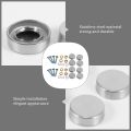 16 mm Stainless Steel Mirror Nails Screw Cap (8 Pieces). 