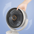 1 Piece USB Air Circulation Electric Fan Non Rechargeable Plastic Table Desktop Portable Wall Mounted 360 Degree Rotation with Light. 