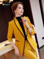 Women's England Style Elegant Suit Jacket Summer Fashion Full Sleeve Office Ladies Casual Blazer Senior Blazer Feminina Oversize. 