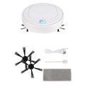 OUMERY New Robot Vacuum Cleaner Automatic Smart Sweeping Robot Home Sweeping Machine Mites Removal Low Noise Indoor White.