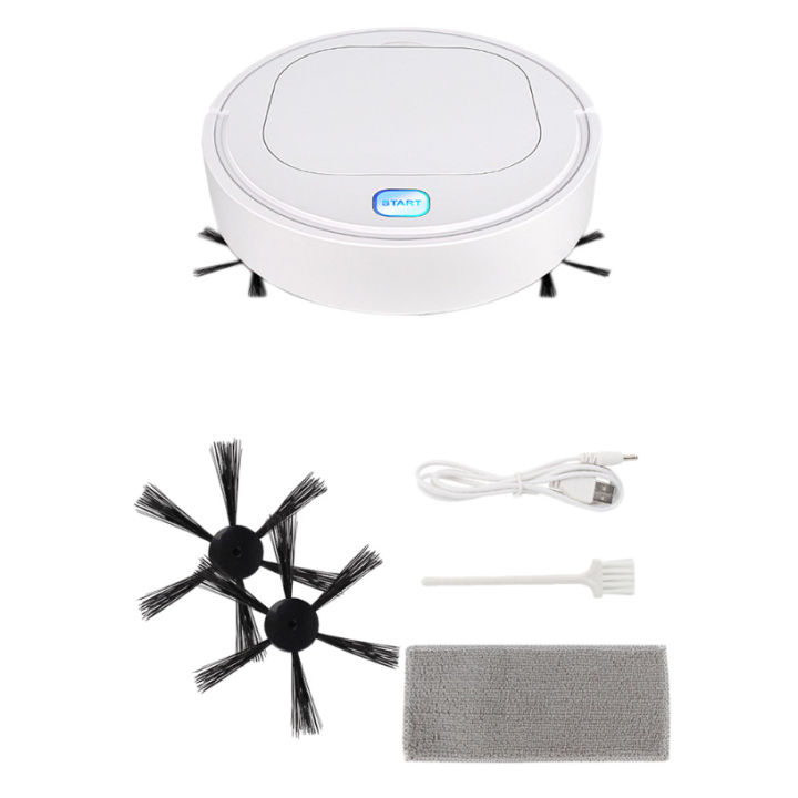 OUMERY New Robot Vacuum Cleaner Automatic Smart Sweeping Robot Home Sweeping Machine Mites Removal Low Noise Indoor White