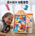 Wooden Tetris vs. Toddler Puzzle Puzzle Toys for Young Children to Develop Baby Shapes, Building Blocks, Puzzles, and Toys.