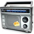 Fepe FP-1366 AM/FM/SW1/SW2 Radio Hifi Portable Speaker - Gray 1 PC: Your Portable Sound Companion for Radio and Music. 