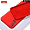 Biruiqu For Samsung Galaxy M31s Case Liquid Silicone Soft Rubber Shockproof Cover.