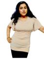 Kappa Fashion Regular Use Export Quality Fashionable Cotton Linen Mix Comfortable T-Shirt For Ladies .. 