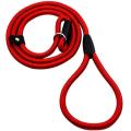 Sturdy Pet Collar Rope Nylon Dog Slip Training Walking Lead With P Chain 1cm red. 