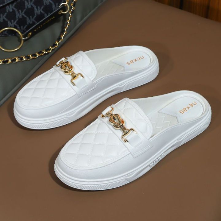 Heelless%20Lazybones'%20Shoes%20Women's%20Summer%20Wear%20Fashionable%20All-Matching%20Internet%20CelebrityinsCasual%20Non-Slip%20Closed%20Toe%20Half%20Slippers%20Women's%20Sandals%20-%20Image%209