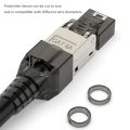 Linkwylan CAT6A CAT7 RJ45 Modular Ethernet Cable Plug Shielded Connector Field Termination Reusable Shielded STP for 22-26AWG. 