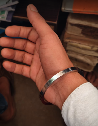 Silver%20Fashionable%20Stainless%20Stee%20Round%20Bracelet%20For%20Men/Boy%20-%20Image%204