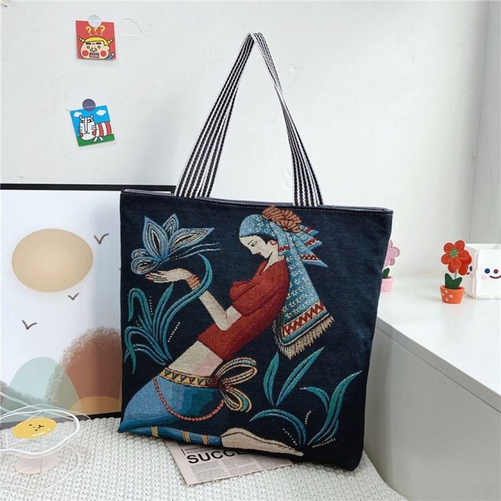 WPOT%20Retro%20Elegant%20Oil%20Painting%20Shopping%20Bag%20Travel%20Bag%20Flower%20Painted%20Tote%20Bag%20Women%20Art%20Handbag%20Canvas%20Bag%20Shoulder%20Bag%20-%20Image%203