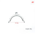 1PCS 8.5/10.5/12.5/15.5CM Glossy Silver Basic Semicircle Metal Purse Frame Kiss Clasp Lock DIY Bag Accessories Demoo.