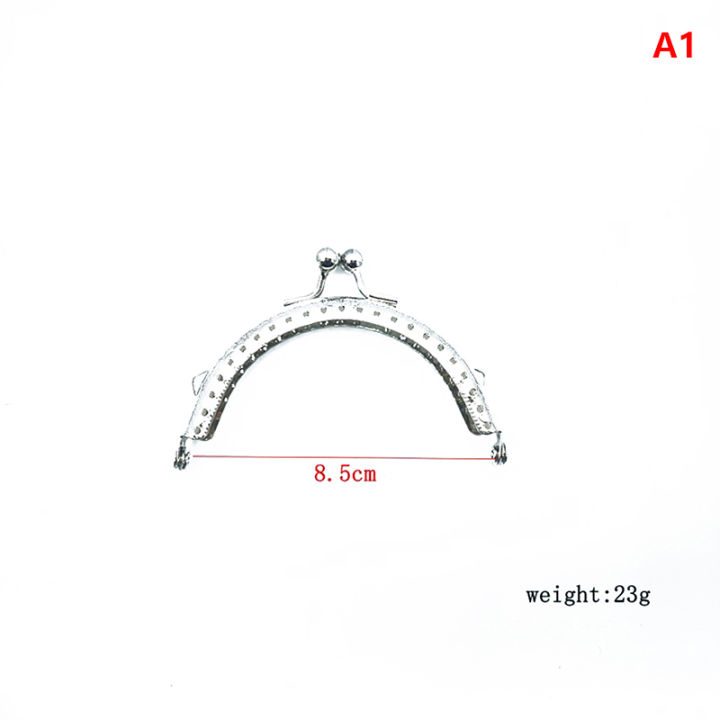 1PCS 8.5/10.5/12.5/15.5CM Glossy Silver Basic Semicircle Metal Purse Frame Kiss Clasp Lock DIY Bag Accessories Demoo
