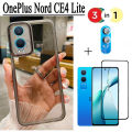 Colorful Casing For OnePlus Nord CE4 Lite 5G 2024 Shockproof Silicone Phone Case 3 in 1 Camera Lens Glass Screen Protector Film.