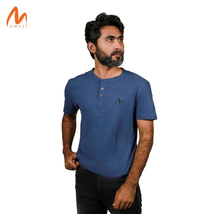 Half Sleeve Button T-Shirt For Men