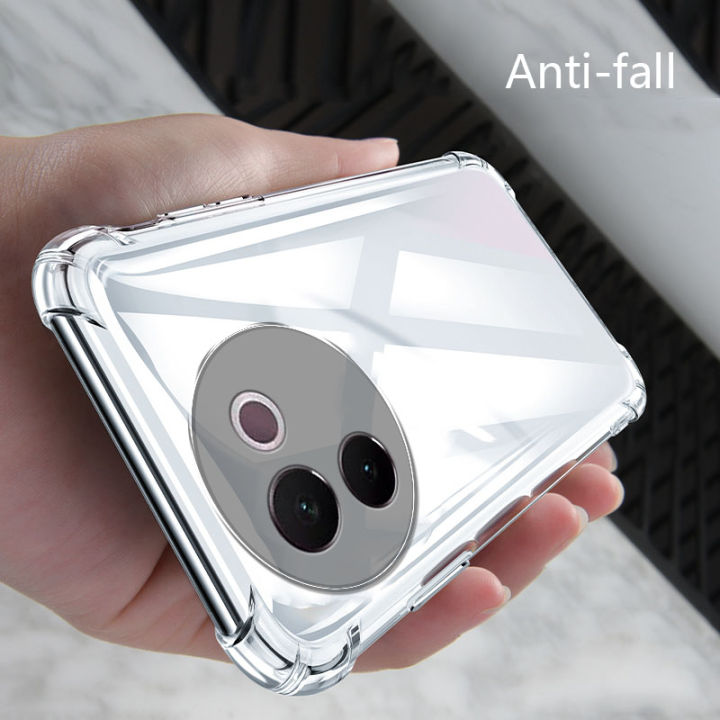 Olige Casing For VIVO V30e New transparent airbag four corners drop-proof all-inclusive phone case