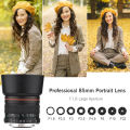 Andoer Camera Lens 85mm F1.8 Large Full Frame Portrait Manual Focus EF Mount for Canon EOS 800D 600D 550D 90D 80D 77D 70D 50D 6D. 