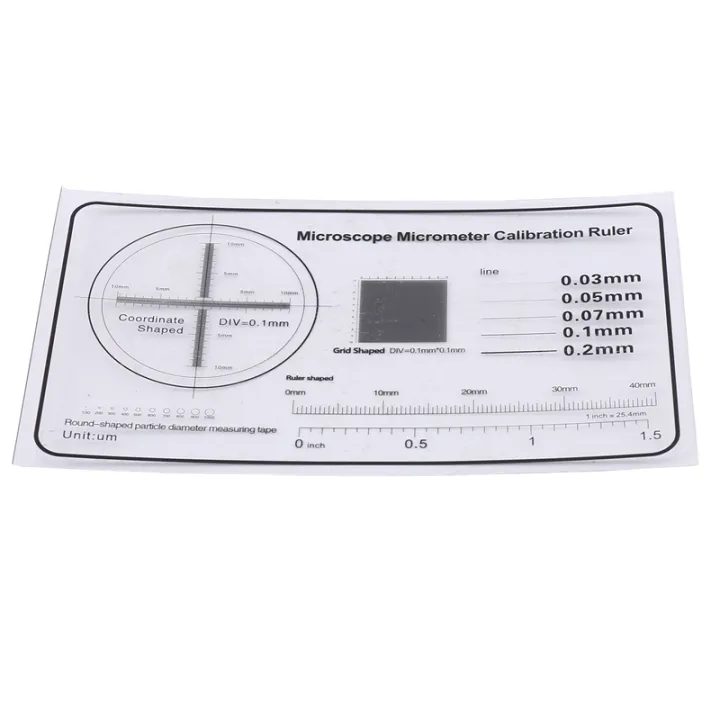 Microscope Correction Ruler Optical Micrometer Correction Sheet ...