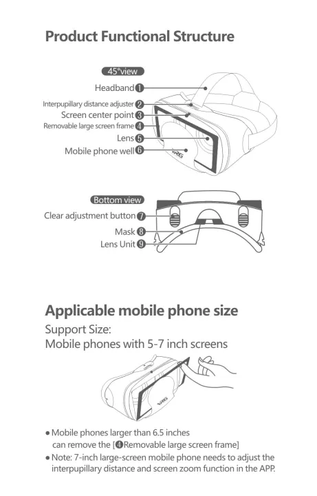 VRG%20Pro%203D%20VR%20Glasses%20Virtual%20Reality%20Full%20Screen%20Visual%20Wide-Angle%20VR%20Glasses%20For%205%20To%207%20inch%20Smart%20Devices%20-%20Image%205