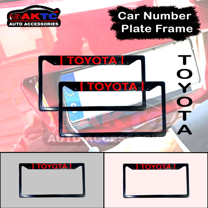 TOYOTA-Car Number Plate Frame, Car License plate- (2PC/SET)