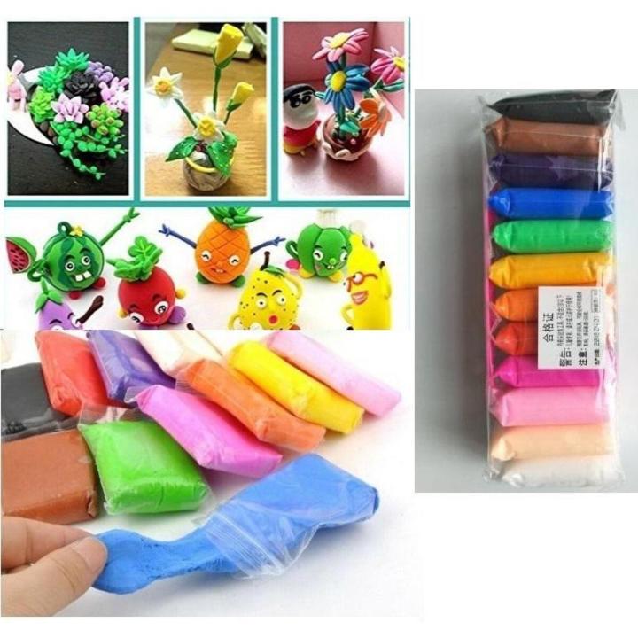12 Color Super Clay Modeling with Tools Children Educational Toys DIY Gifts