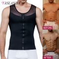 Men Body Shaper Waist Trainer Vest Compression Shirt Belly Slimming Underwear Weight Loss Sauna Sweat Tops Fat Burning Shapewear. 