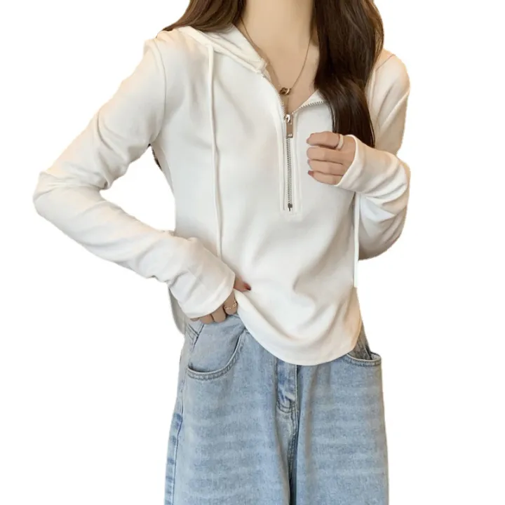 Hooded%20short%20sweatshirt%20women's%20long%20sleeve%20autumn%202022%20new%20Korean%20version%20of%20the%20design%20sense%20niche%20thin%20fashion%20zipper%20top%20-%20Image%205