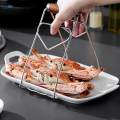 Stainless Steel Dish Plate Clip, Kitchen Folding Hot Plate Bowl Clips, Pan Dish Clip Gripper or Bowls Clamp Holder. 