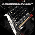 4 Port M.2 NVMe SSD To PCIE X16M Key Hard Drive Converter Reader. 