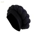 Women African Turban Head Wrap Headscarf Headwear Hair Headwrap Hat Beanie for Wet Black. 