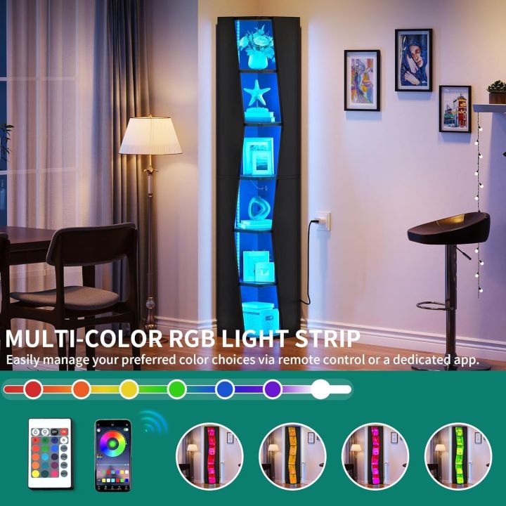 Furnisha%20Craft%206%20Tier%20Corner%20Shelf%20with%20LED%20Light%20Modern%20Display%20Shelves%20Free%20Standing%20Shelving%20Unit%20with%20Storage%20for%20Bedroom,%20Living%20Room,%20Home%20Office,%2072/12%20-%20Image%203