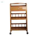 Corner Cabinet Modern Floor Cabinet Wooden Movable Tea Table Farmhouse Decor Shelves Organizer for Dining Room Living Room Bathroom Home. 