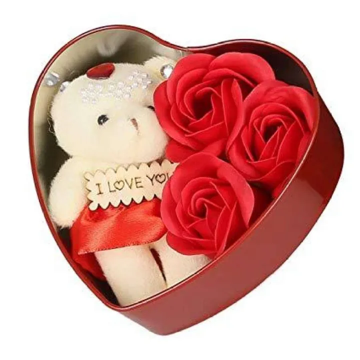 Love%20Gift%20-Heart%20Shape%20Gift%20Box%20(Flowers%20With%20Soft%20Teddy)%20-%2011cm*11.8cm%20-%20Image%202