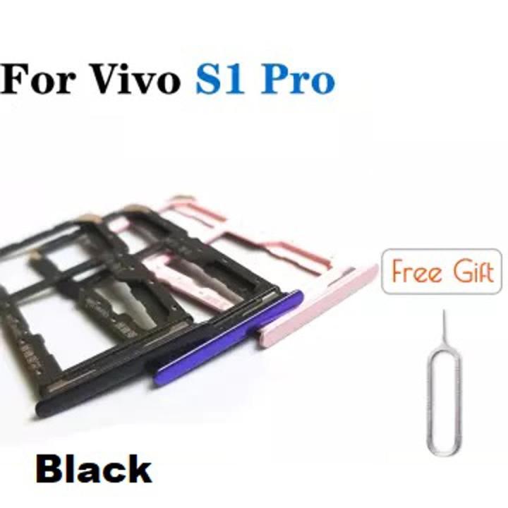 Sim Tray Holder For VIVO S1Pro / S1 PRO Sim Adapter SIM Tray with Micro SD Card Holder Slot Tray Adapter Replacement Part