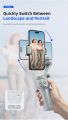 TOKQI M01 3-Axis Anti-Shake Handheld Gimbal Phone Stabilizer Foldable Holder Selfie Tripod with Fill Light for iPhone Smartphone.