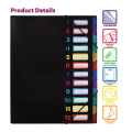 24 Clear Pocket Expanding File Folder 12 Colored Tabs,Holds 300 Sheets, File Organizer,Numbered Index on Cover 1PC. 
