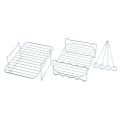 LKPCIGCXM Air Fryer Rack for Dual Basket,Air Fryer Accessory Multi-Layer Rack,for Ninja Foodi DZ201 DZ40 Double Basket Air Fryer. 