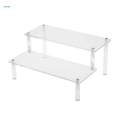 2Pcs Tier Acrylic Rack Perfume Makeup Organizer Risers Shelves Showcase. 