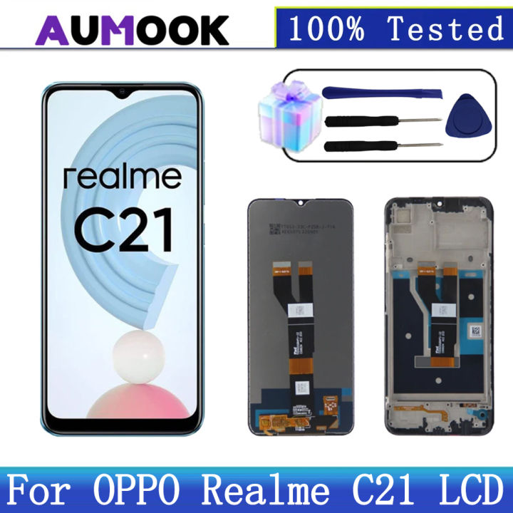 New Tested LCD For OPPO Realme C21 Display RMX3201 LCD Touch Screen Digitizer Assembly With Frame For Realme C21 LCD Display