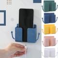 1pcs Wall-Mounted Phone Storage Rack Box Multi-Function Remote Control Mobile Phone Racks Wall Storage Holder Sundries Organizer.