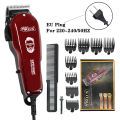 WALUX Professional AC220-240V Hair Clipper 10W Powerful Hair Trimmer Home Man Shaver 2M Cable Hair Cutting Machine 8 Guard Combs. 