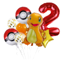 9pcs Pokemon Pikachu Balloon Party Decoration Supplies Charmander Squirtle Bulbasaur Party Aluminum Film Balloon Gift Figure Toy. 