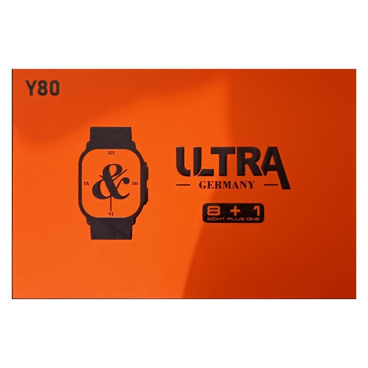 Y80 Ultra smart watch with 1 cover and 8 Starps
