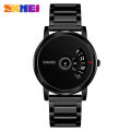 SKMEI 1260 Black Stainless Steel Analog Watch For Men - Black. 