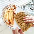 Korean Wire Dish Towel Kitchen Non-stick Oil Dishwashing Block Double-sided Rag Mesh Scouring Pad Cleaning Cloth 1Pcs.