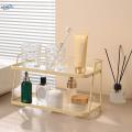 Spice Organizer Rack, Standing Storage Shelf, Multifunctional Double Layer Bathroom Organizer Shelf, Storage Shelf, for Bedroom Perfume Home. 