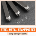 36 Pcs Steel Metal Stamping Set 1/8 Inch(3mm) with 50 Pcs Aluminum Plant Label, Steel Number and Letter Stamp Tool Kit.