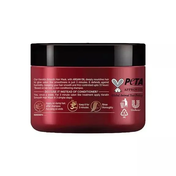 TRESemme%20Keratin%20Smooth%20with%20Argan%20Oil%20Hair%20Mask%20300ml%20-%20Image%202